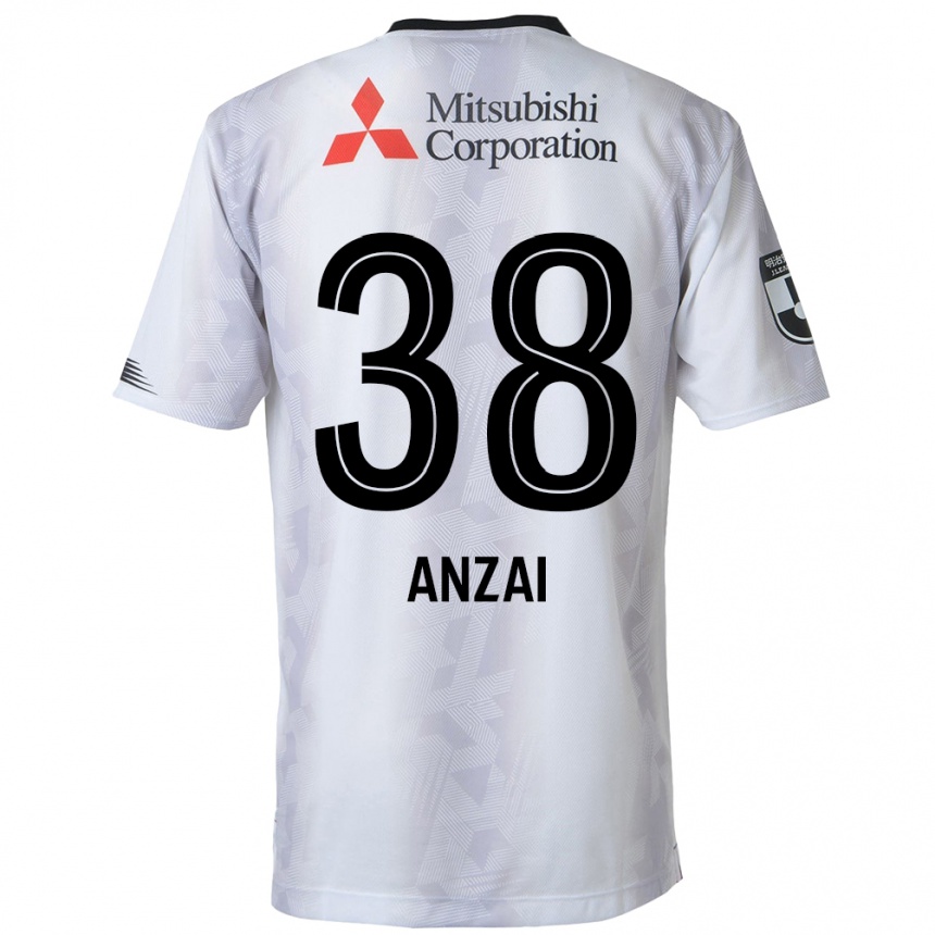 Kids Football Soma Anzai #38 White Black Away Jersey 2024/25 T-Shirt Australia