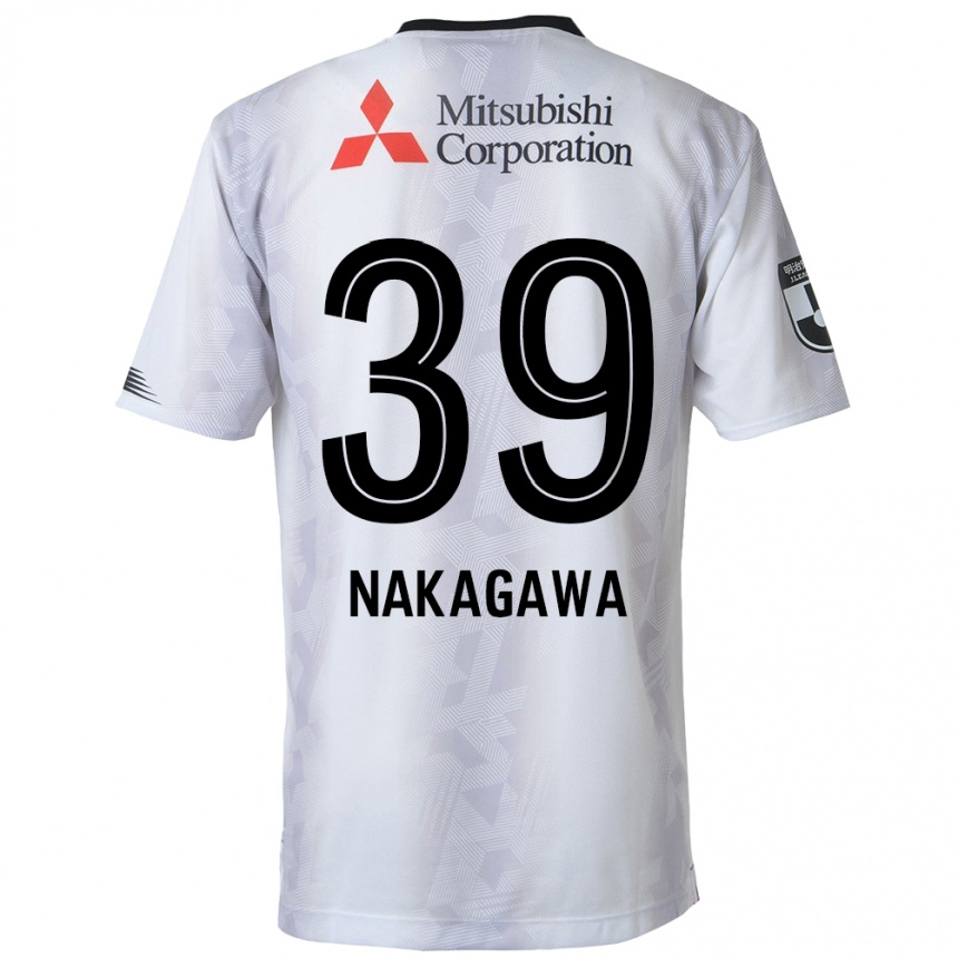 Kids Football Teruhito Nakagawa #39 White Black Away Jersey 2024/25 T-Shirt Australia