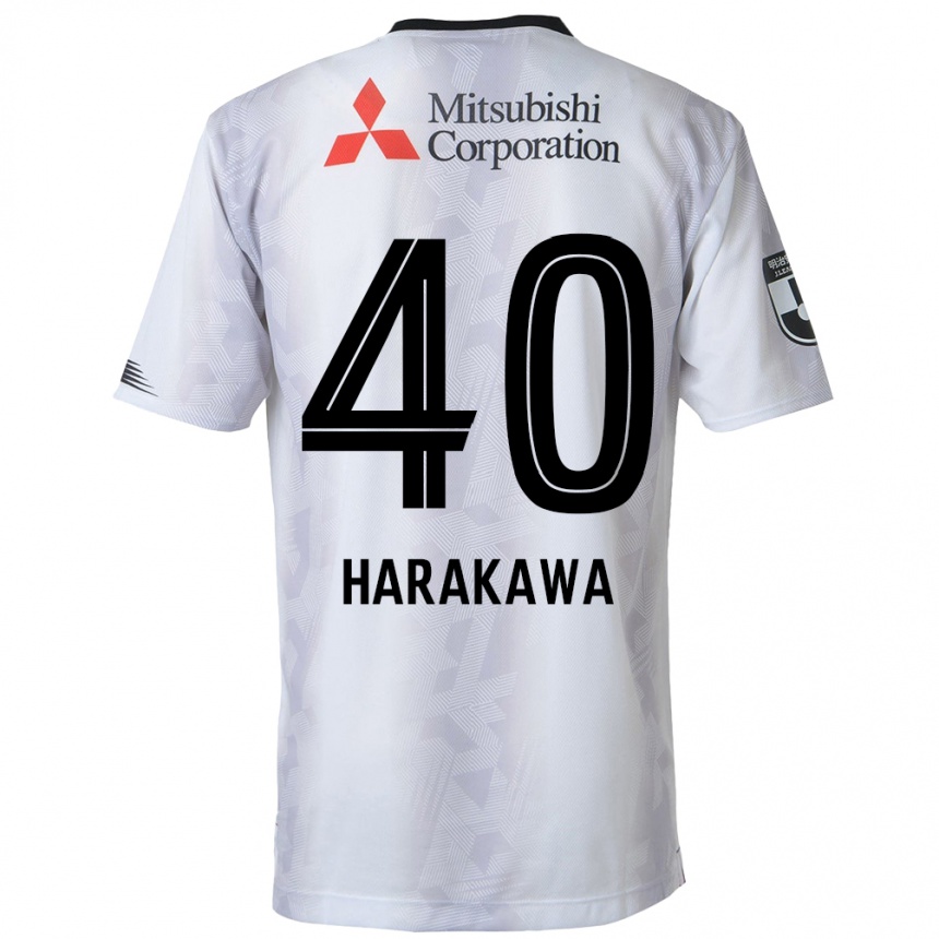 Kids Football Riki Harakawa #40 White Black Away Jersey 2024/25 T-Shirt Australia