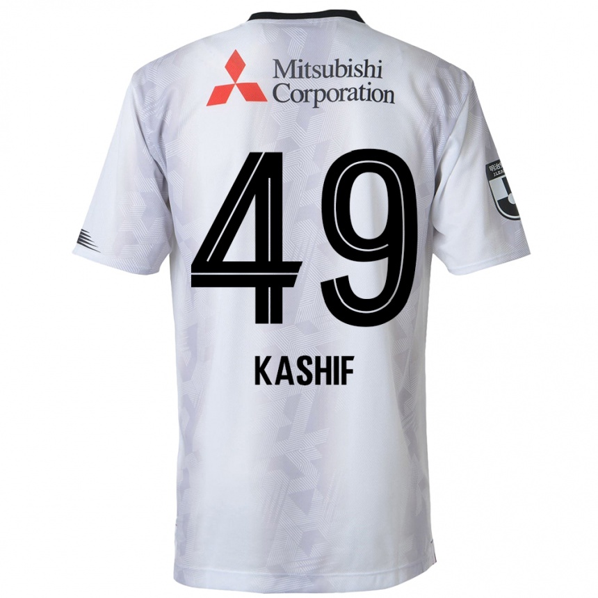 Kids Football Kashif Bangnagande #49 White Black Away Jersey 2024/25 T-Shirt Australia