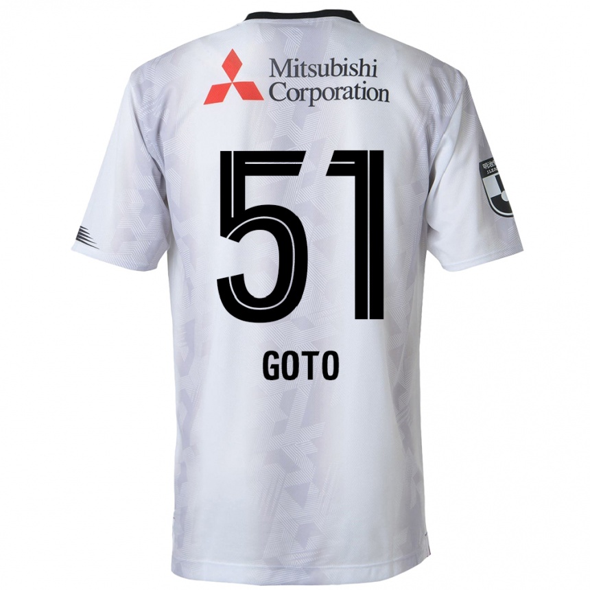 Kids Football Wataru Goto #51 White Black Away Jersey 2024/25 T-Shirt Australia