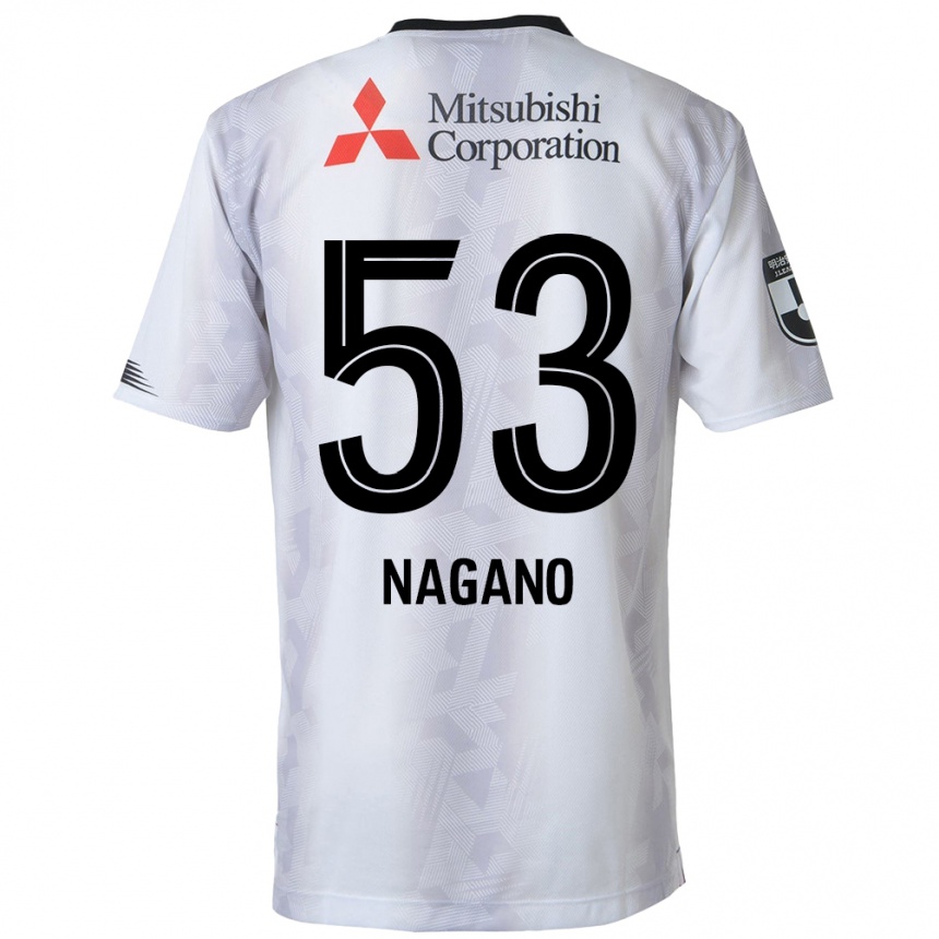 Kids Football Shuto Nagano #53 White Black Away Jersey 2024/25 T-Shirt Australia