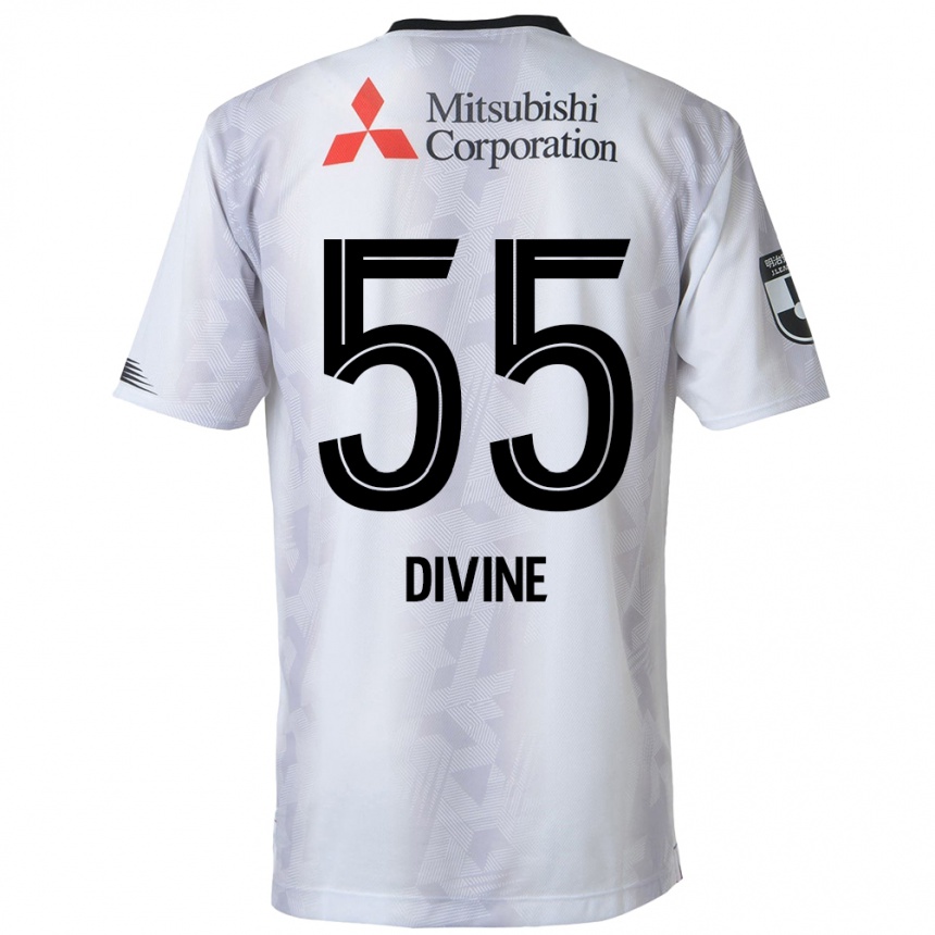 Kids Football Divine Chinedu Otani #55 White Black Away Jersey 2024/25 T-Shirt Australia