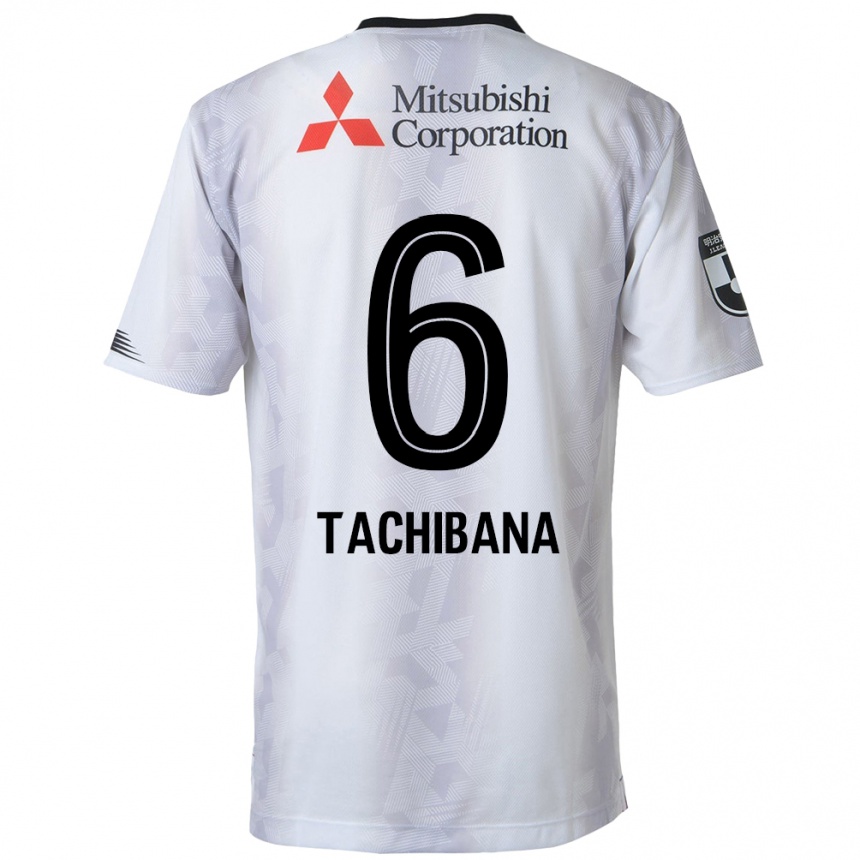 Kids Football Keigo Tachibana #6 White Black Away Jersey 2024/25 T-Shirt Australia