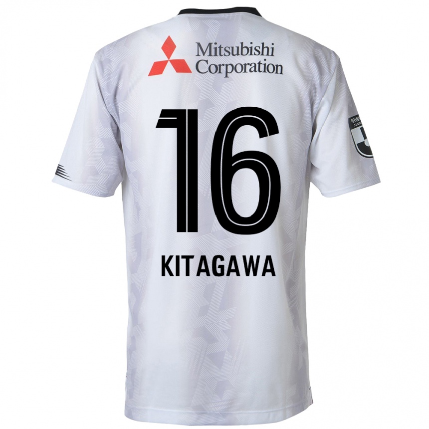 Kids Football Rento Kitagawa #16 White Black Away Jersey 2024/25 T-Shirt Australia