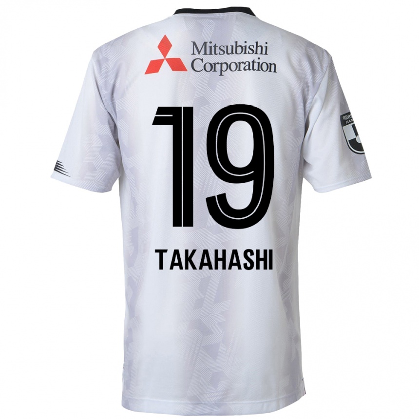 Kids Football Yuya Takahashi #19 White Black Away Jersey 2024/25 T-Shirt Australia