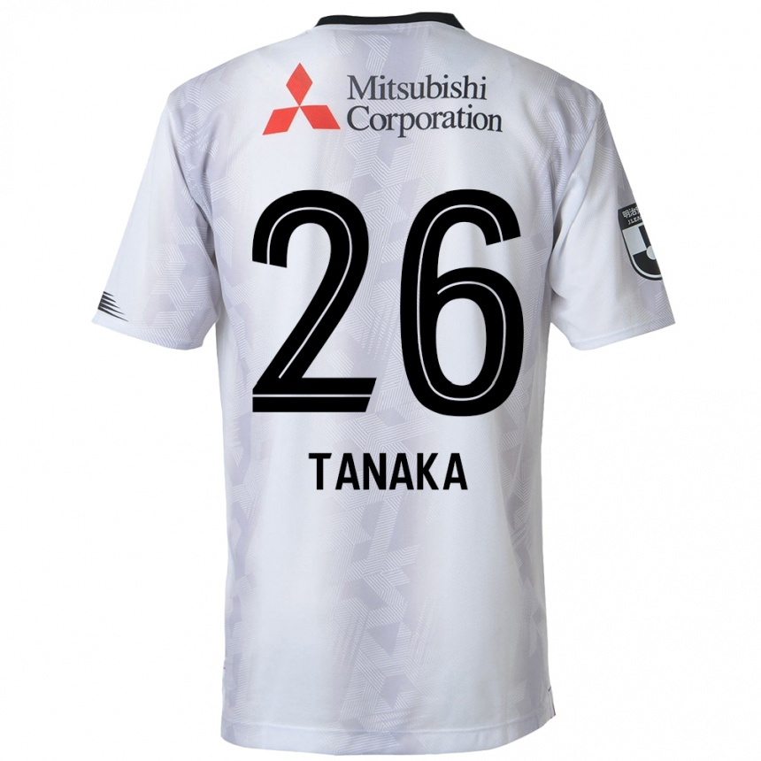 Kids Football Haruto Tanaka #26 White Black Away Jersey 2024/25 T-Shirt Australia