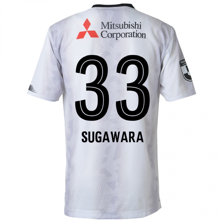 Kids Football Yuta Sugawara #33 White Black Away Jersey 2024/25 T-Shirt Australia