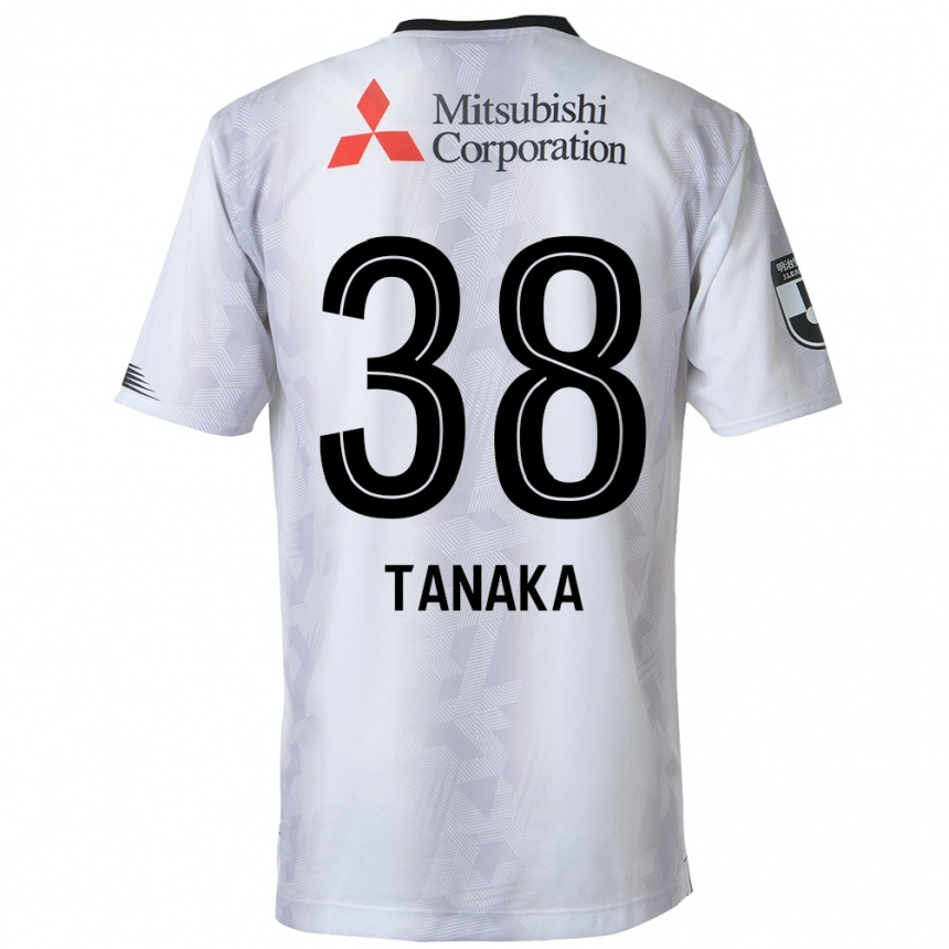 Kids Football Kio Tanaka #38 White Black Away Jersey 2024/25 T-Shirt Australia