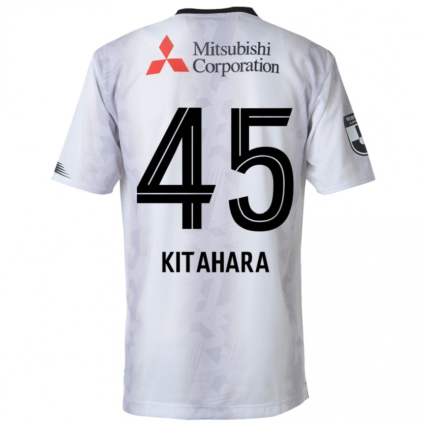 Kids Football Maki Kitahara #45 White Black Away Jersey 2024/25 T-Shirt Australia