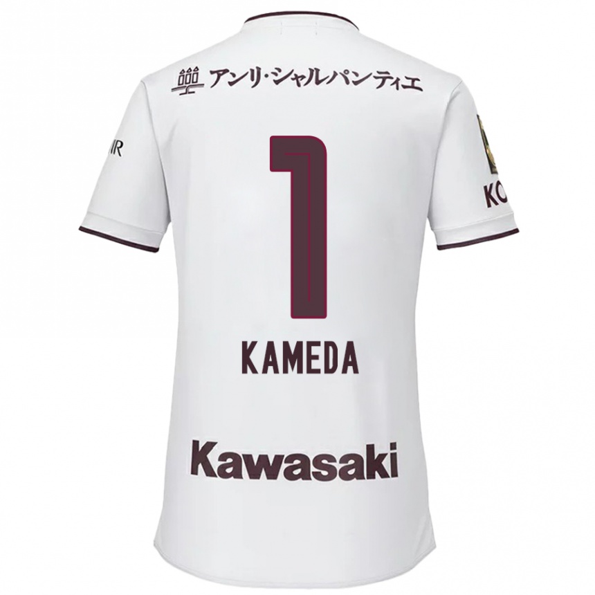 Kids Football Taiga Kameda #1 White Red Away Jersey 2024/25 T-Shirt Australia