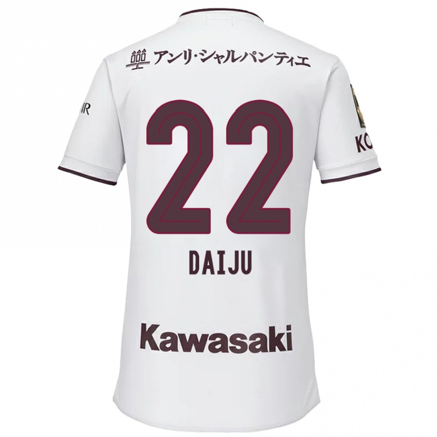 Kids Football Daiju Sasaki #22 White Red Away Jersey 2024/25 T-Shirt Australia