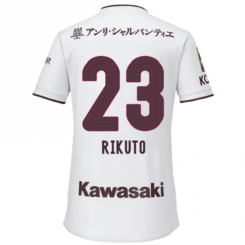 Kids Football Rikuto Hirose #23 White Red Away Jersey 2024/25 T-Shirt Australia