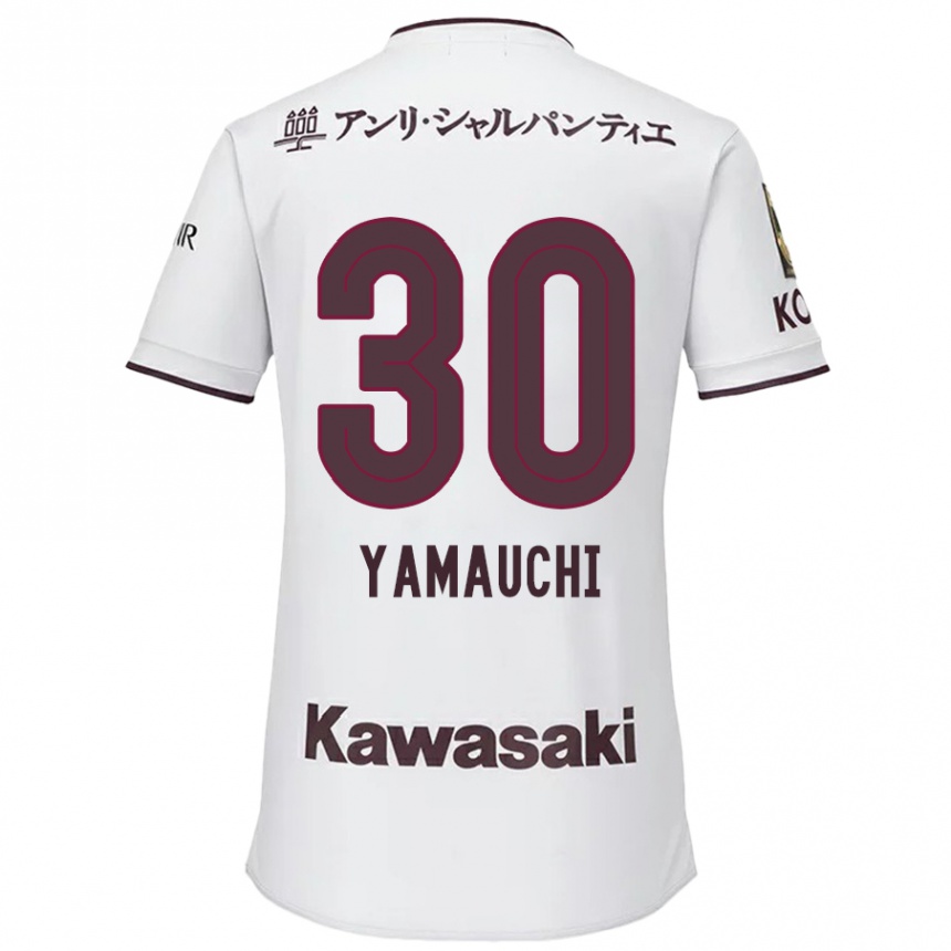 Kids Football Kakeru Yamauchi #30 White Red Away Jersey 2024/25 T-Shirt Australia