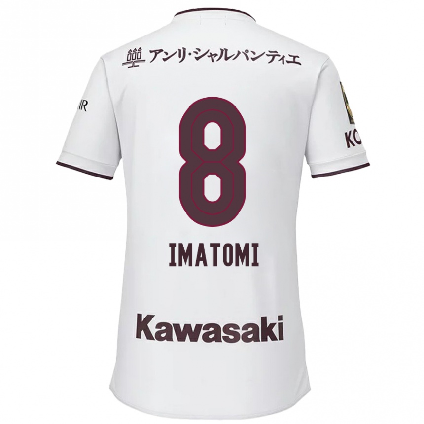 Kids Football Teruya Imatomi #8 White Red Away Jersey 2024/25 T-Shirt Australia