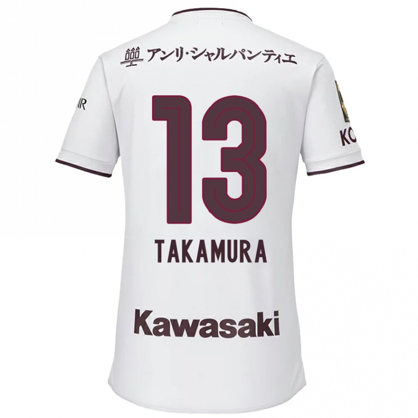 Kids Football Tokiya Takamura #13 White Red Away Jersey 2024/25 T-Shirt Australia