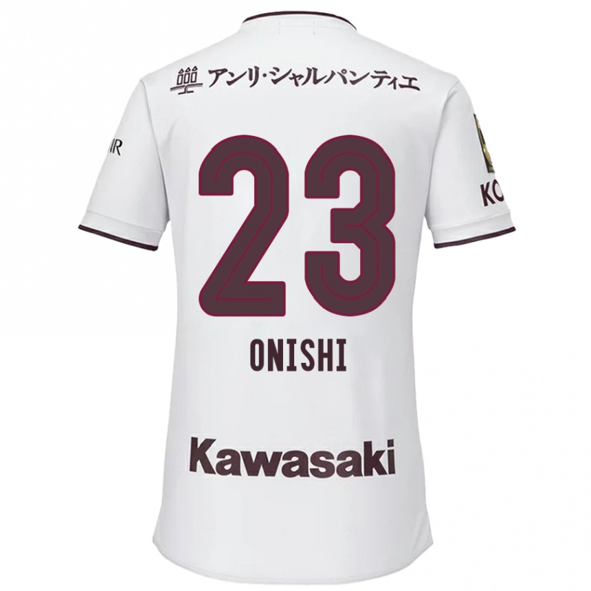 Kids Football Sota Onishi #23 White Red Away Jersey 2024/25 T-Shirt Australia