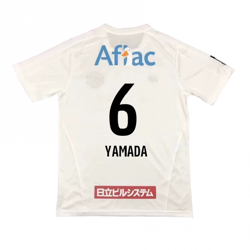 Kids Football Yuto Yamada #6 White Black Away Jersey 2024/25 T-Shirt Australia