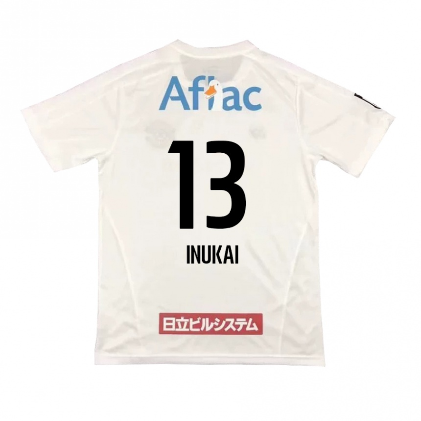 Kids Football Tomoya Inukai #13 White Black Away Jersey 2024/25 T-Shirt Australia