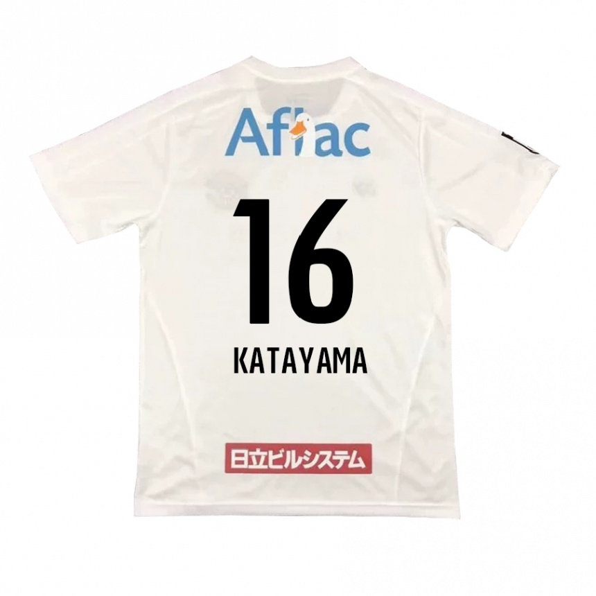 Kids Football Eiichi Katayama #16 White Black Away Jersey 2024/25 T-Shirt Australia