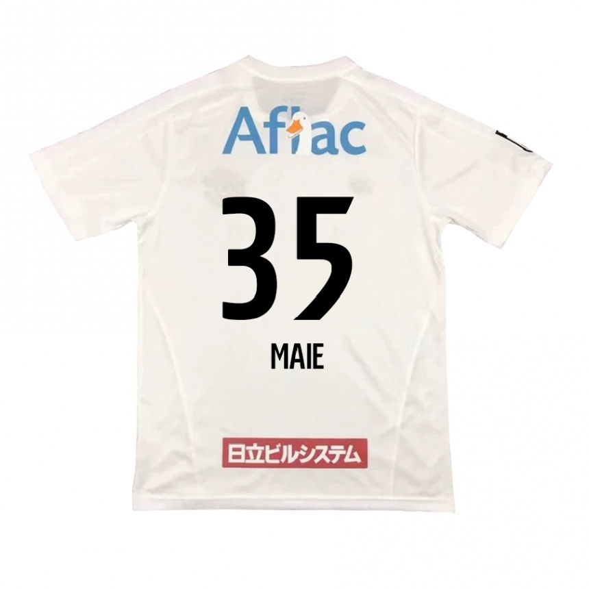 Kids Football Hidetaka Maie #35 White Black Away Jersey 2024/25 T-Shirt Australia