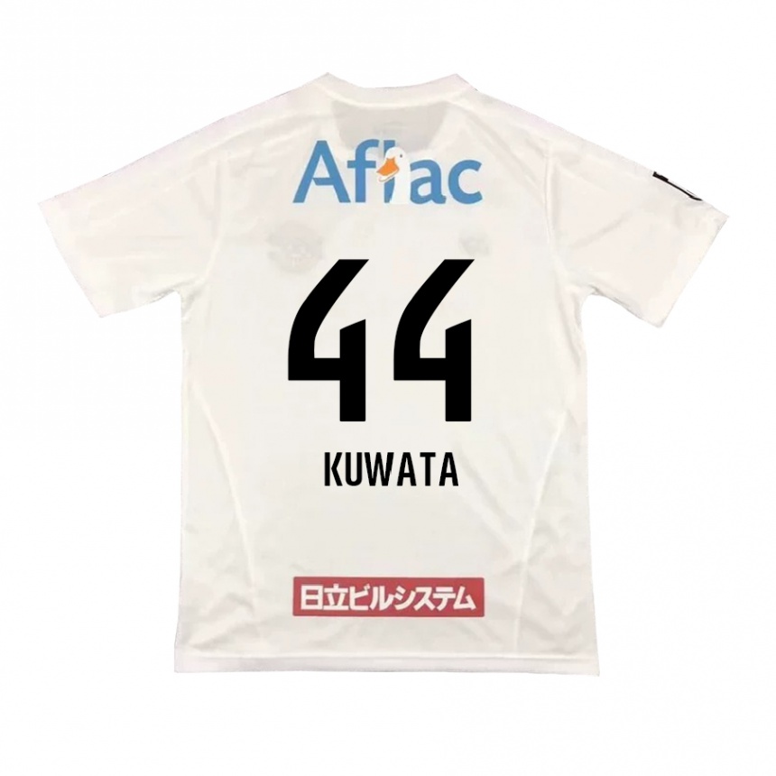 Kids Football Taisei Kuwata #44 White Black Away Jersey 2024/25 T-Shirt Australia