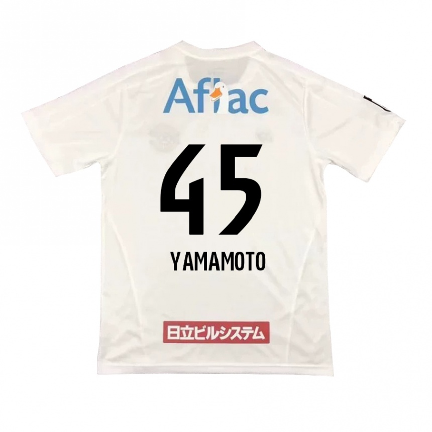 Kids Football Ota Yamamoto #45 White Black Away Jersey 2024/25 T-Shirt Australia