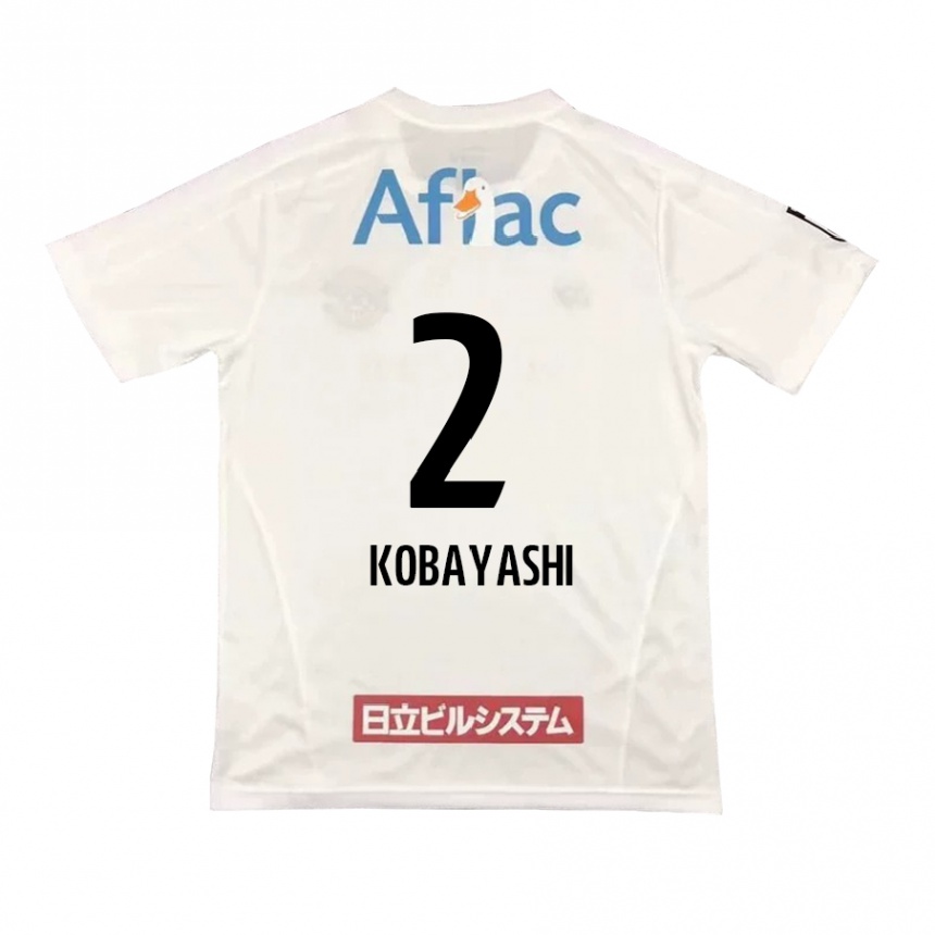 Kids Football Kensei Kobayashi #2 White Black Away Jersey 2024/25 T-Shirt Australia