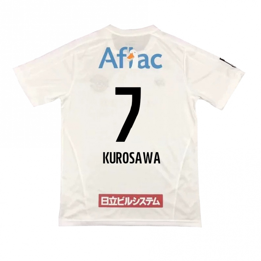 Kids Football Shido Kurosawa #7 White Black Away Jersey 2024/25 T-Shirt Australia