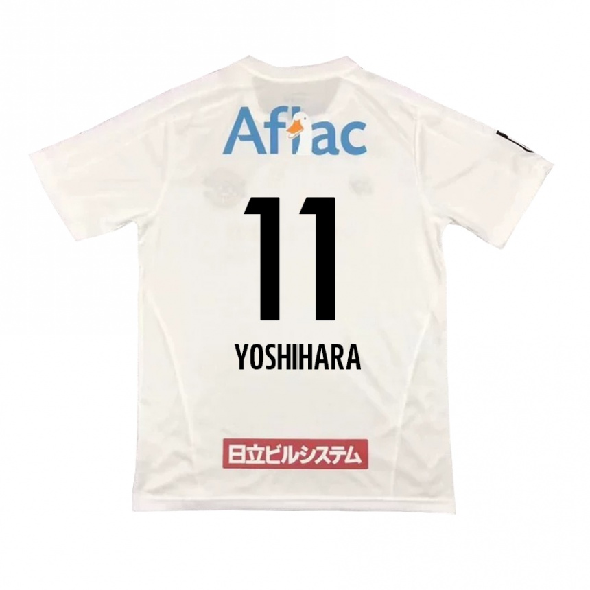 Kids Football Futo Yoshihara #11 White Black Away Jersey 2024/25 T-Shirt Australia