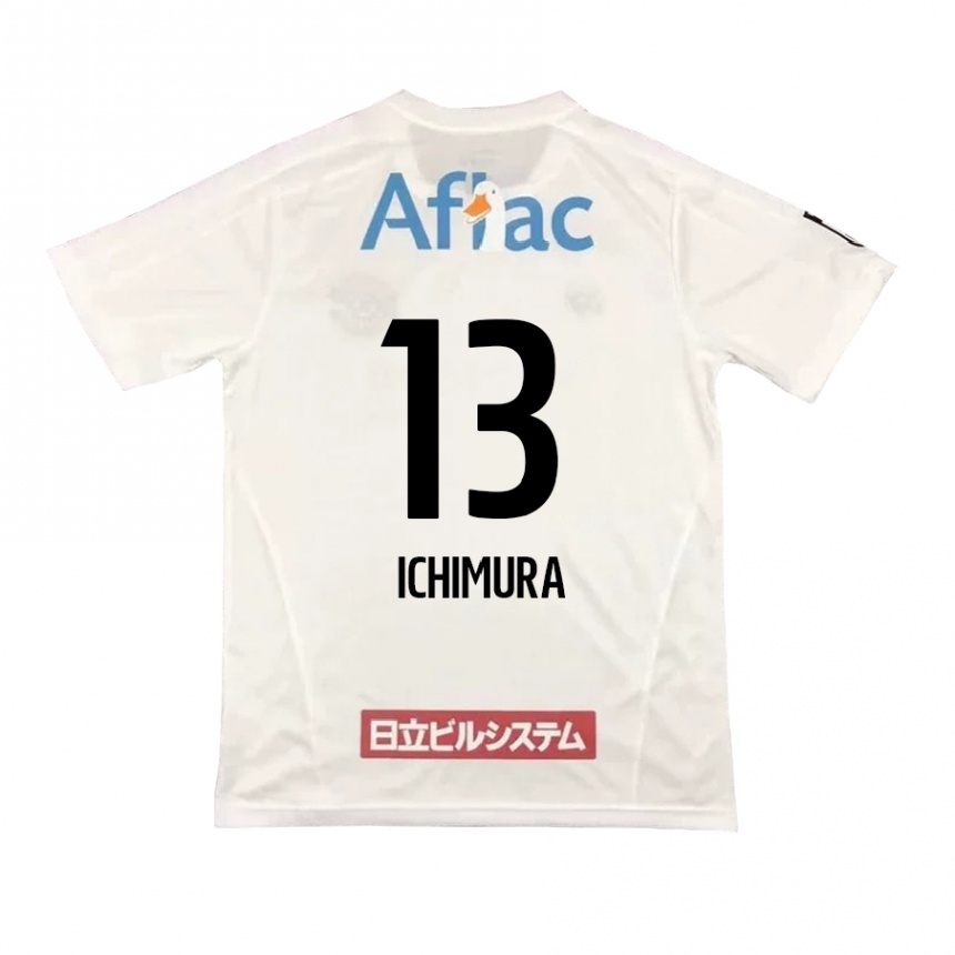 Kids Football Ken Ichimura #13 White Black Away Jersey 2024/25 T-Shirt Australia