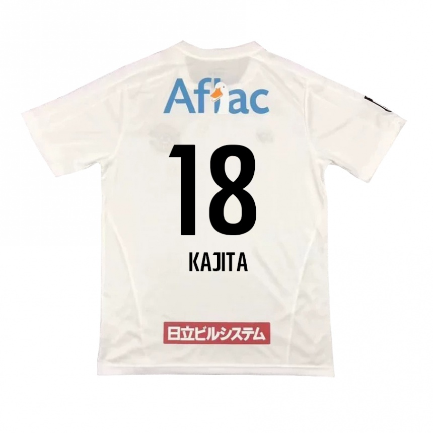 Kids Football Kento Kajita #18 White Black Away Jersey 2024/25 T-Shirt Australia