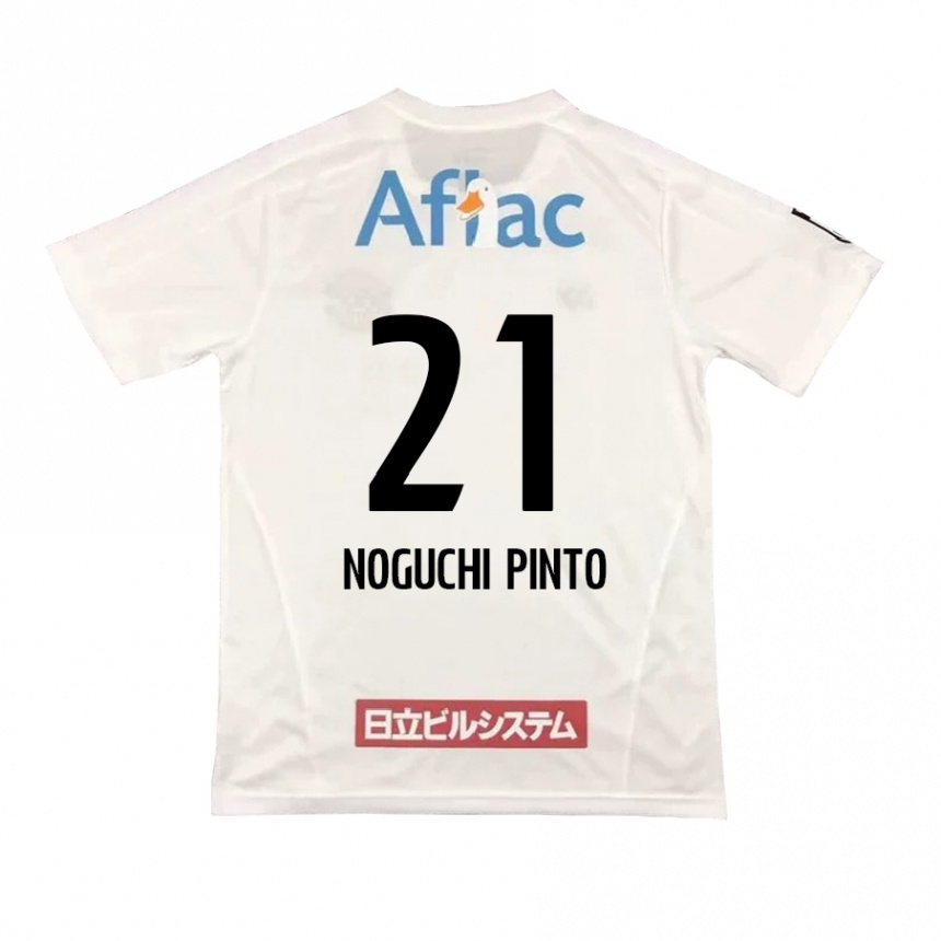 Kids Football Amato Noguchi Pinto #21 White Black Away Jersey 2024/25 T-Shirt Australia