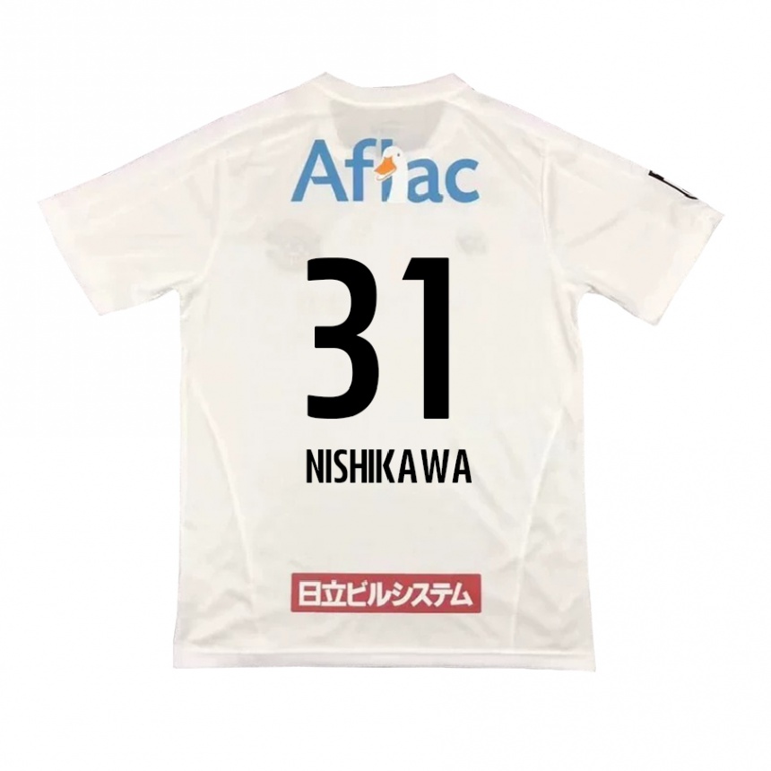 Kids Football Genki Nishikawa #31 White Black Away Jersey 2024/25 T-Shirt Australia