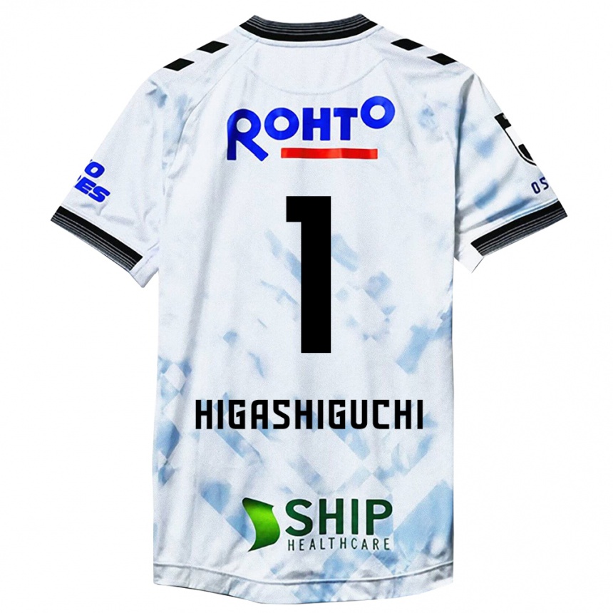 Kids Football Masaaki Higashiguchi #1 White Black Away Jersey 2024/25 T-Shirt Australia