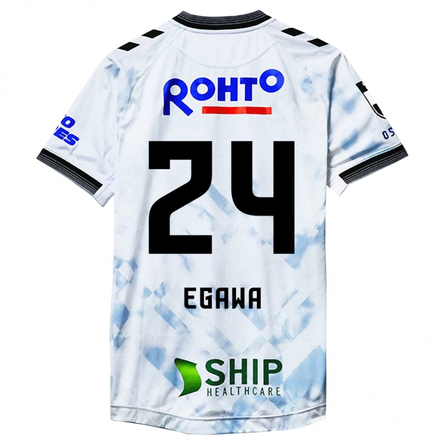 Kids Football Yusei Egawa #24 White Black Away Jersey 2024/25 T-Shirt Australia