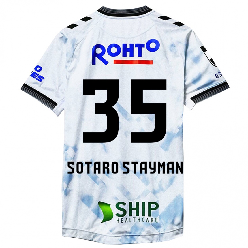 Kids Football Joshua Sotaro Stayman #35 White Black Away Jersey 2024/25 T-Shirt Australia