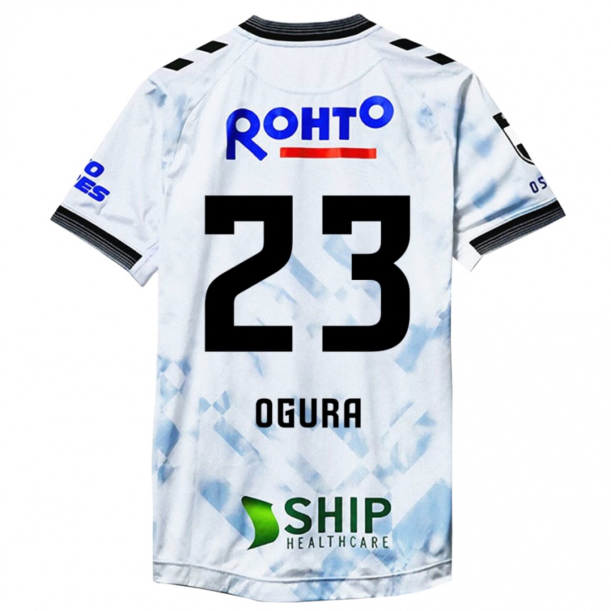 Kids Football Shimpei Ogura #23 White Black Away Jersey 2024/25 T-Shirt Australia