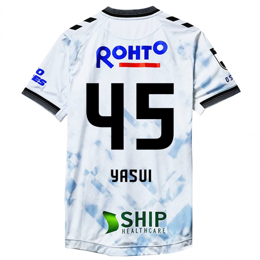 Kids Football Tsukasa Yasui #45 White Black Away Jersey 2024/25 T-Shirt Australia