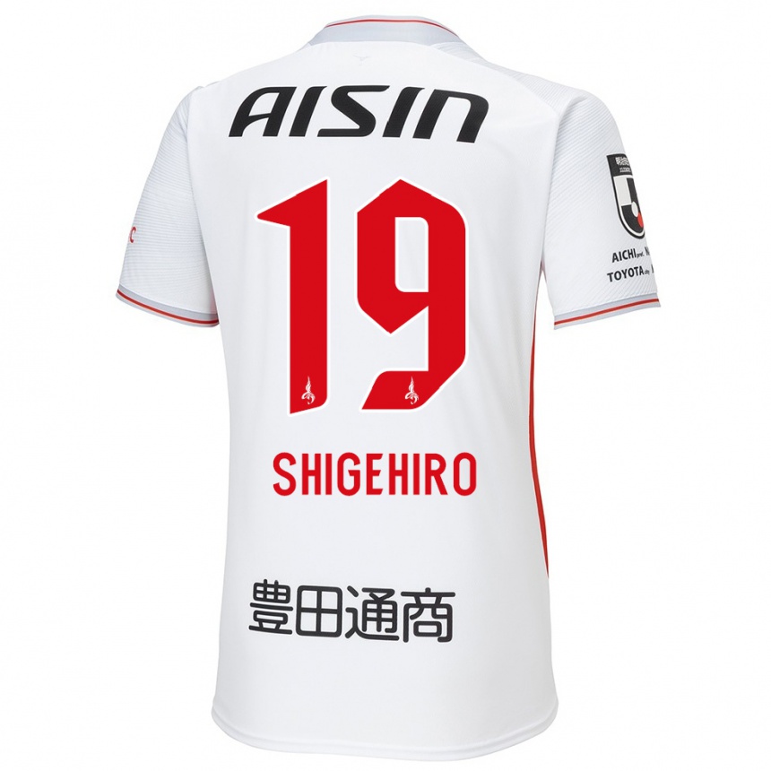 Kids Football Takuya Shigehiro #19 White Yellow Red Away Jersey 2024/25 T-Shirt Australia