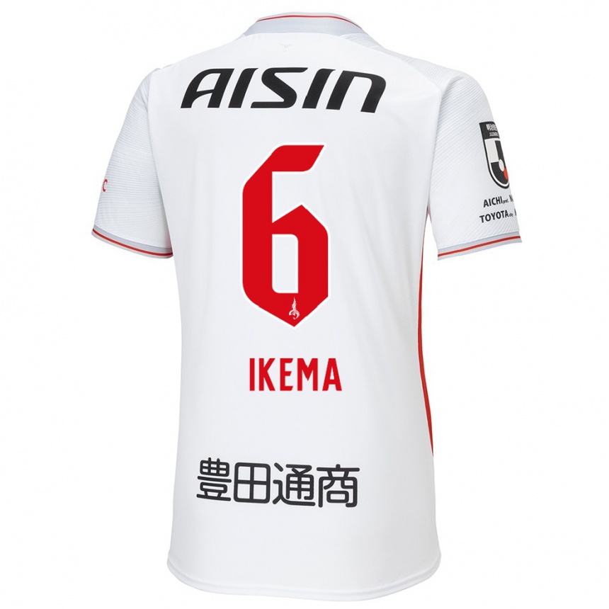 Kids Football Kano Ikema #6 White Yellow Red Away Jersey 2024/25 T-Shirt Australia