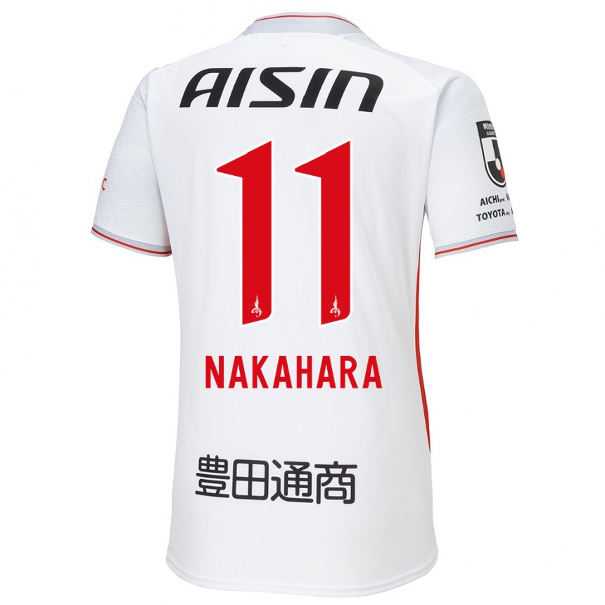 Kids Football Sora Nakahara #11 White Yellow Red Away Jersey 2024/25 T-Shirt Australia