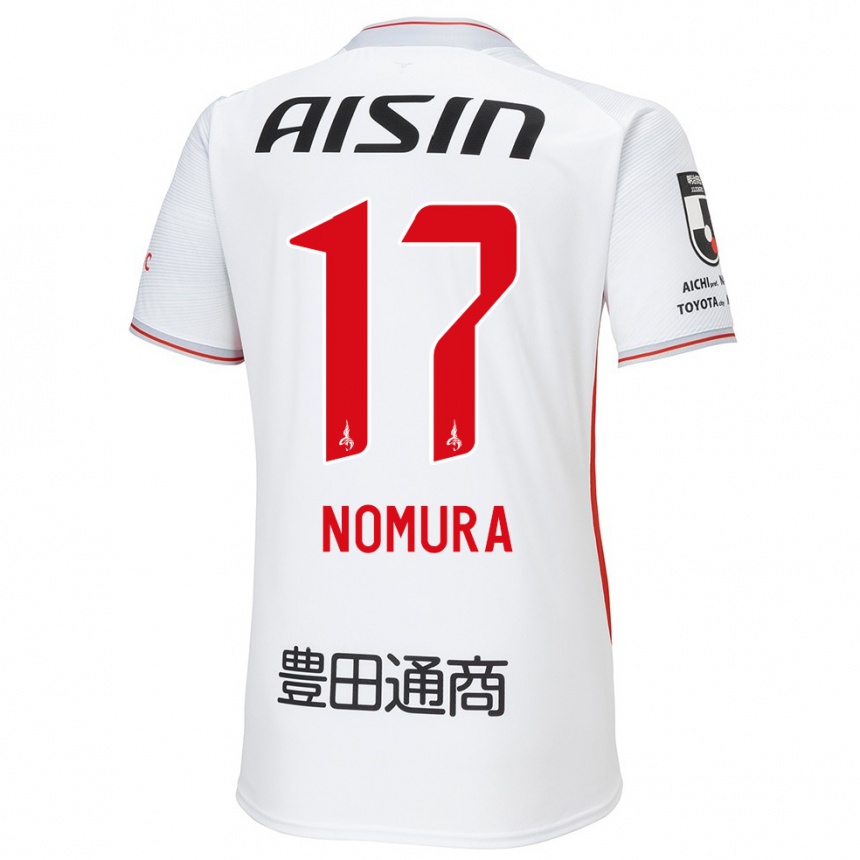 Kids Football Yuto Nomura #17 White Yellow Red Away Jersey 2024/25 T-Shirt Australia