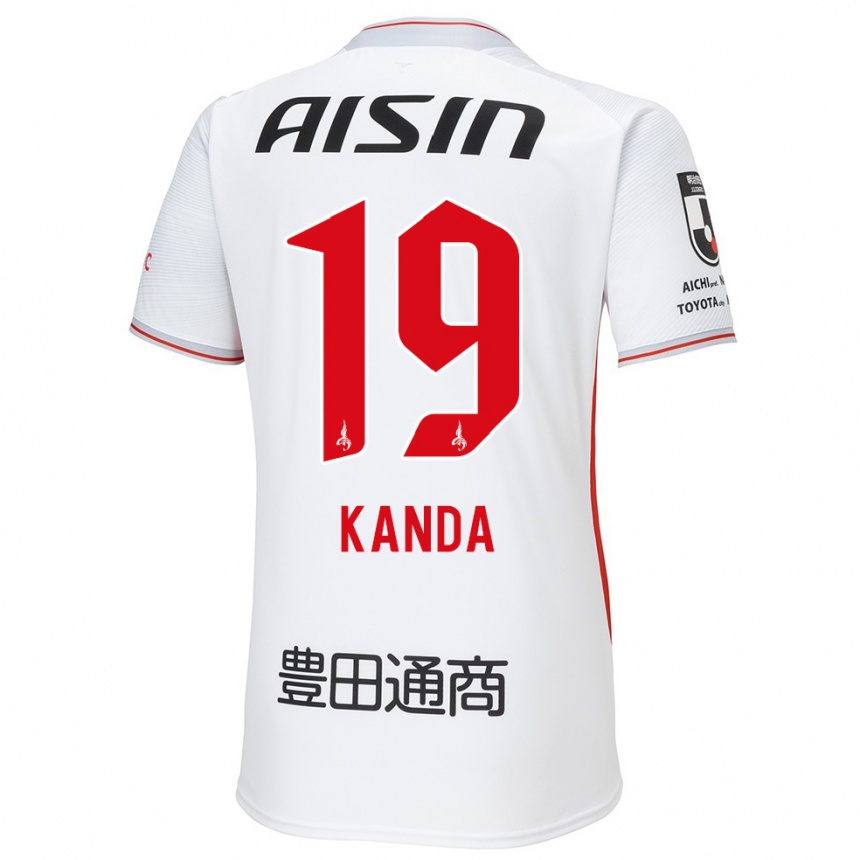 Kids Football Ryu Kanda #19 White Yellow Red Away Jersey 2024/25 T-Shirt Australia