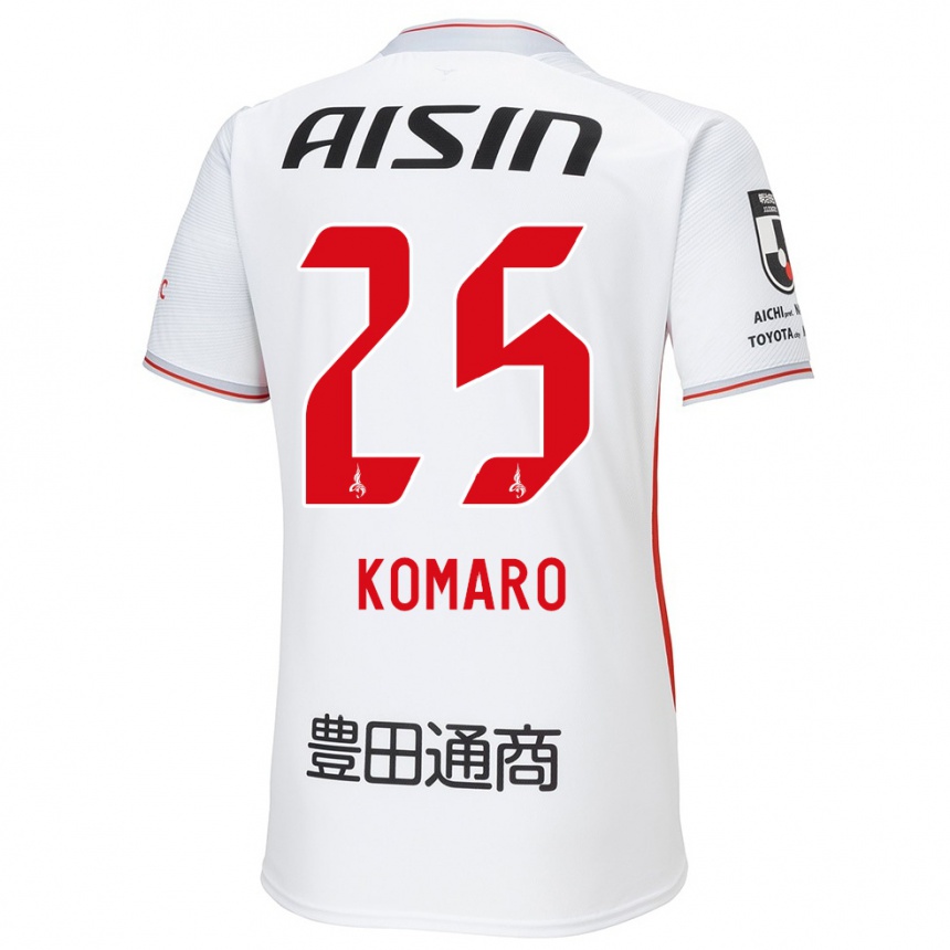 Kids Football Shuta Komaro #25 White Yellow Red Away Jersey 2024/25 T-Shirt Australia