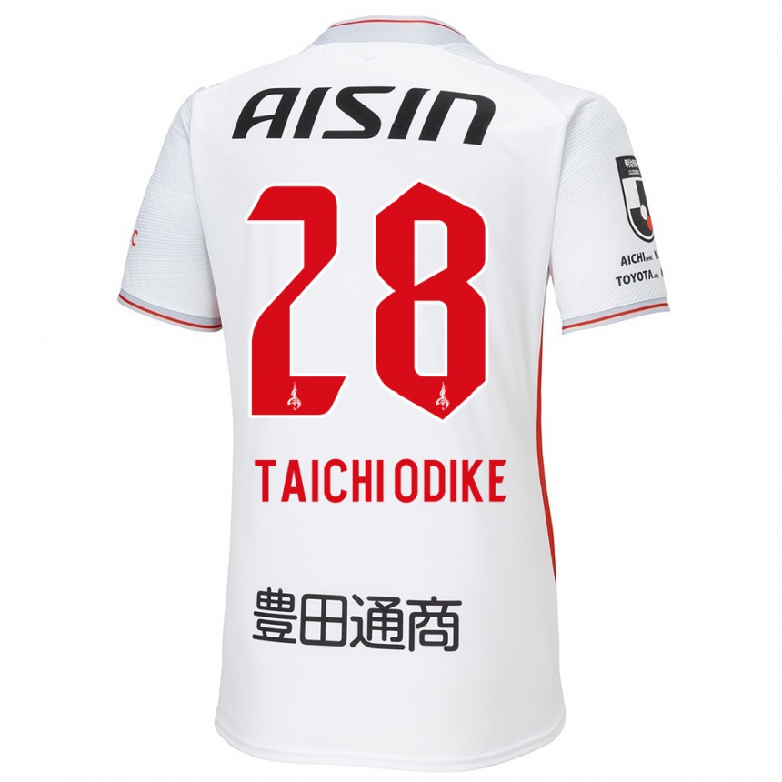 Kids Football Chisom Taichi Odike #28 White Yellow Red Away Jersey 2024/25 T-Shirt Australia