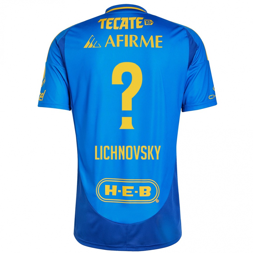 Kids Football Igor Lichnovsky #0 Blue Yellow Away Jersey 2024/25 T-Shirt Australia