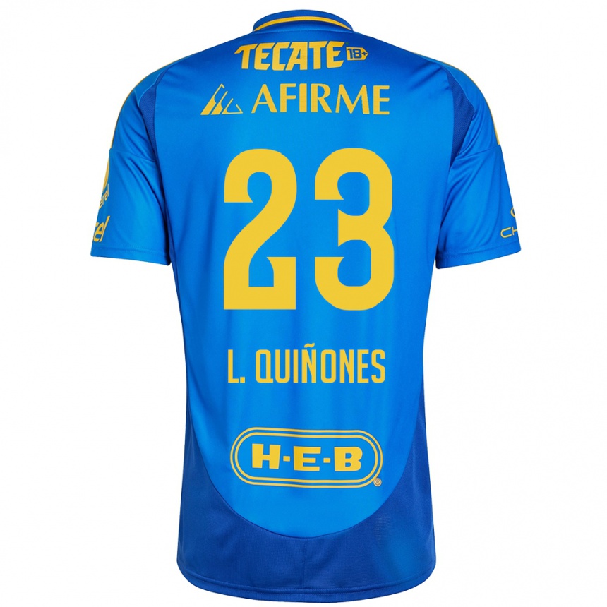 Kids Football Luis Quiñones #23 Blue Yellow Away Jersey 2024/25 T-Shirt Australia