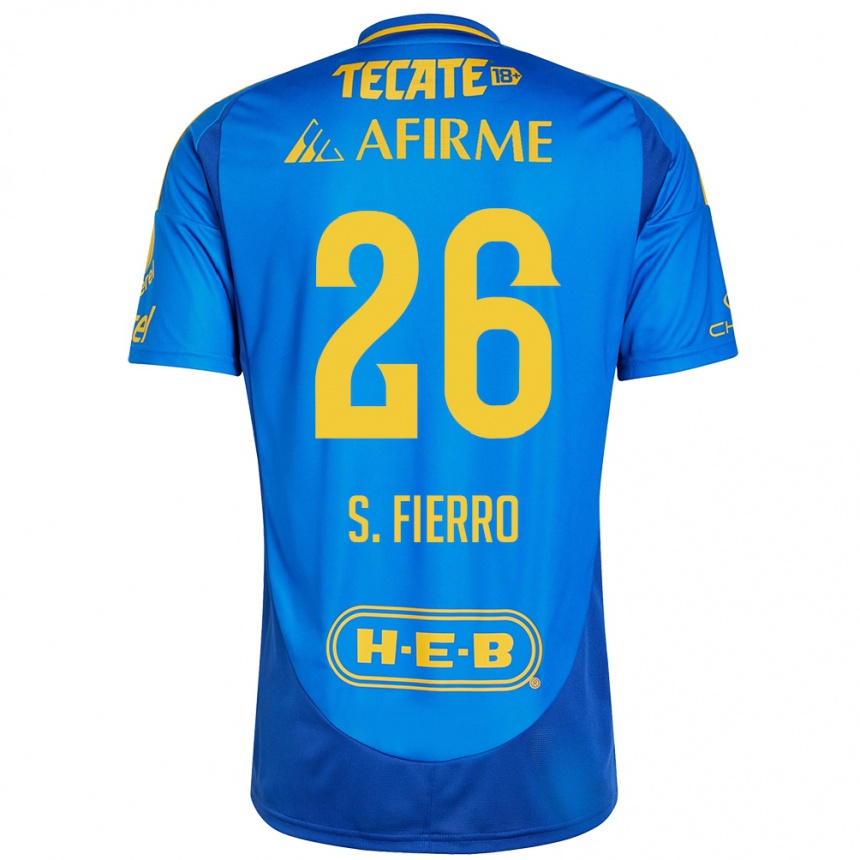 Kids Football Sebastián Fierro #26 Blue Yellow Away Jersey 2024/25 T-Shirt Australia