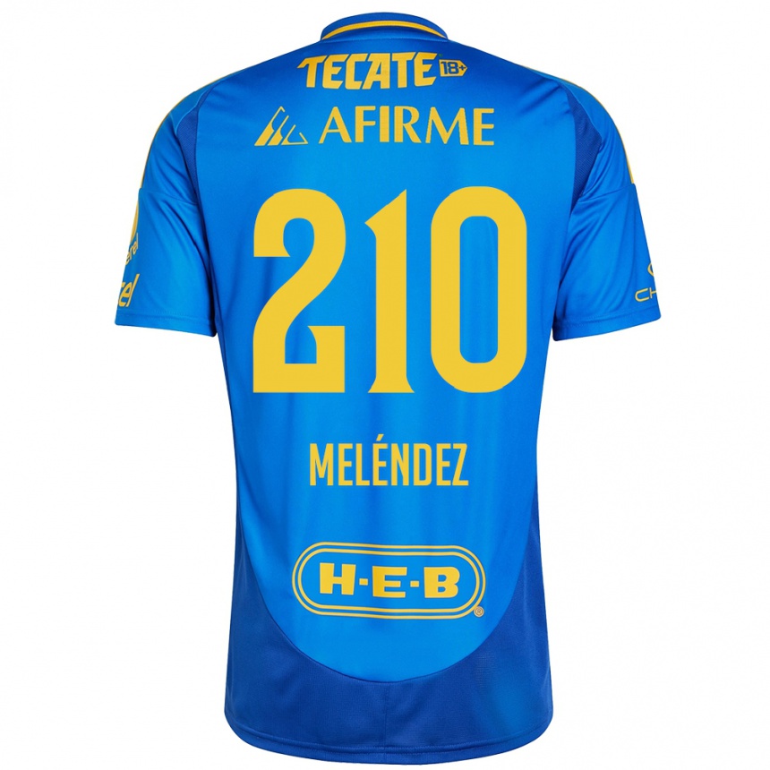 Kids Football Marcelo Meléndez #210 Blue Yellow Away Jersey 2024/25 T-Shirt Australia